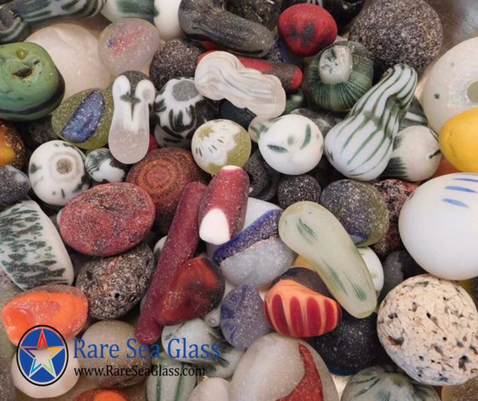 Colorful Davenport sea glass from the Lundberg art glass studio